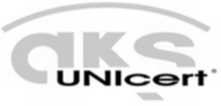 The Fotos shows the AKS UNIcert logo.